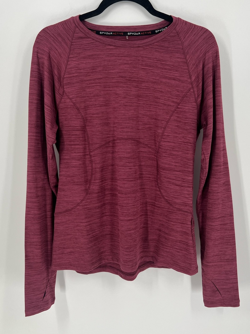 Spyder Active Women's Heathered Pomegranate Long Sleeve Tee Size Medium